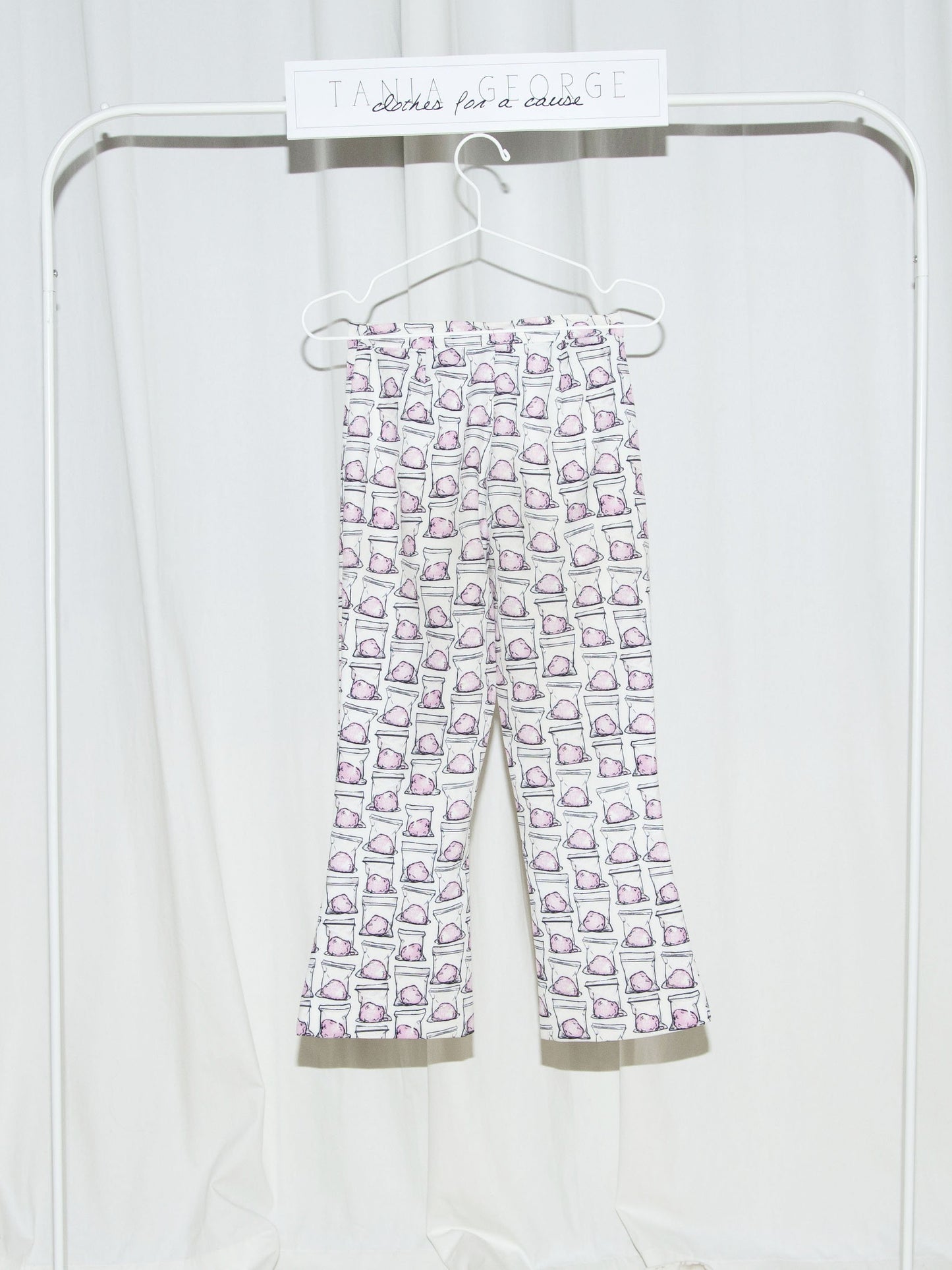 Flare Printed Pants - Cotton Candy Cropped