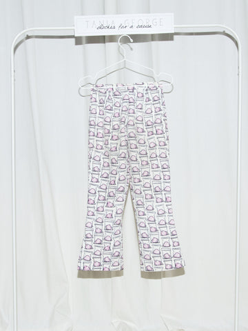 Flare Printed Pants - Cotton Candy Cropped