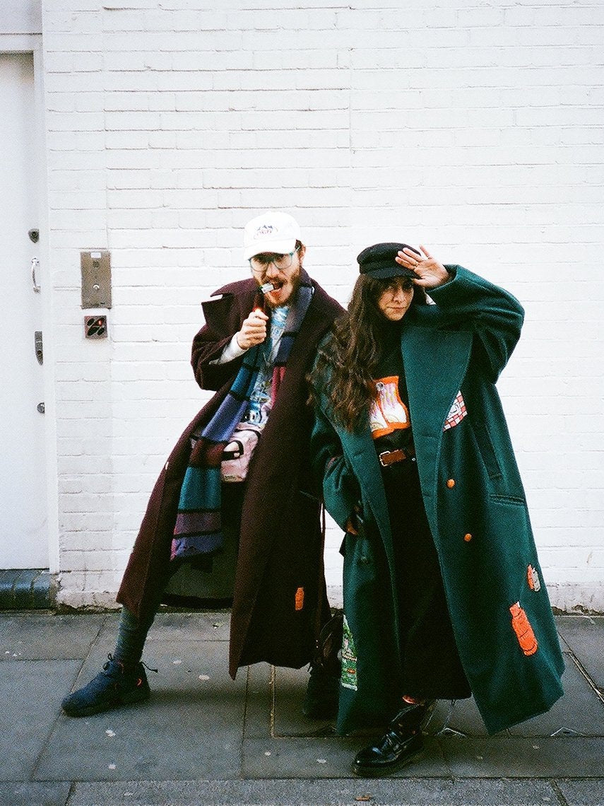 Oversized Embroidered Coat