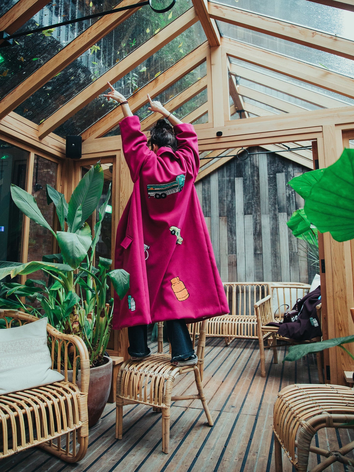 Oversized Embroidered Coat