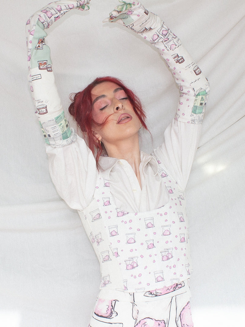 Cotton Candy Corset with Zip