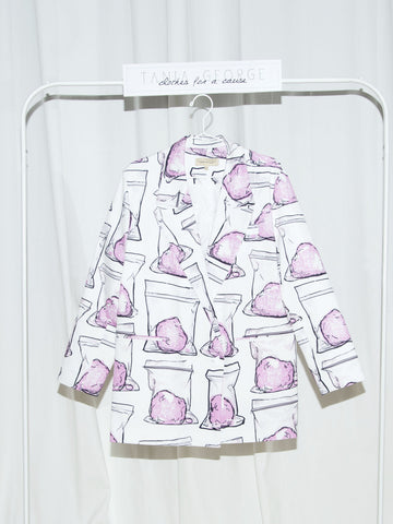 Printed Double breasted blazer - Unisex