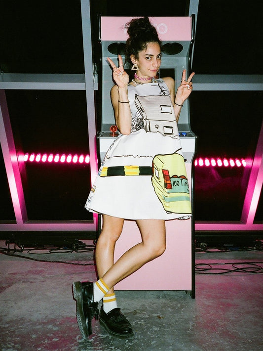 two toned bubble dress