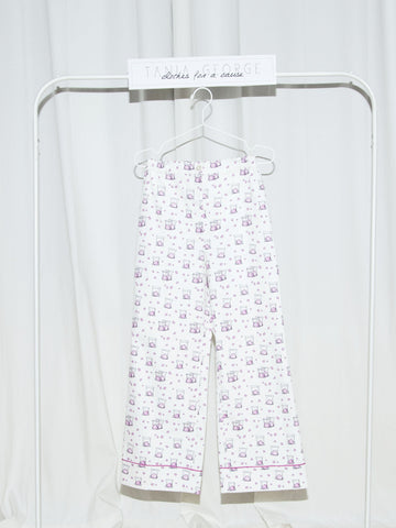 Pajama Inspired Printed Pants - Cotton Candy