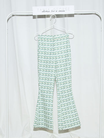 Flare Printed Pants - Milk