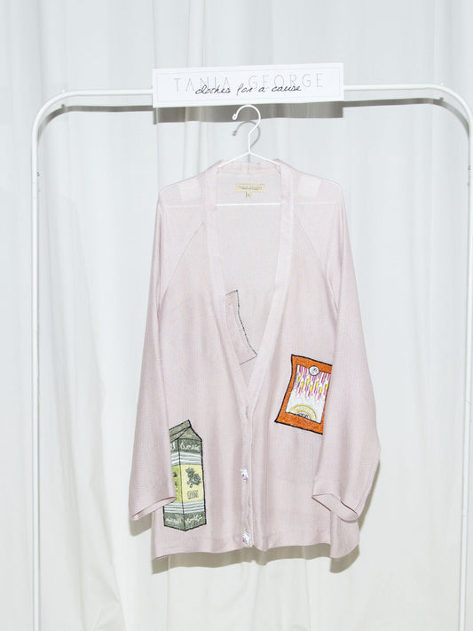 Oversized Embroidered Cardigan - Unisex